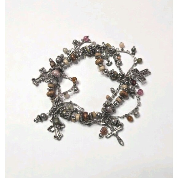 Jewelry Lot Cross Religious Crystal Theme Clean Curated Bundle Free Gift - Picture 15 of 16